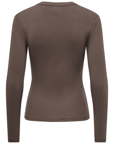 Only - ONLRiley V Neck Top - Chocolate Martini